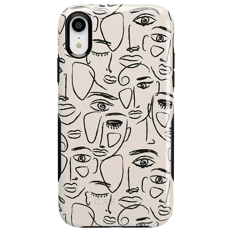 We're All Human | Minimal Face Art Case iPhone Case get.casely Bold iPhone XR 