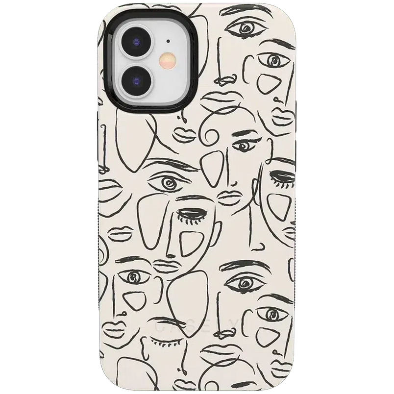 We're All Human | Minimal Face Art Case iPhone Case get.casely Bold iPhone 12 