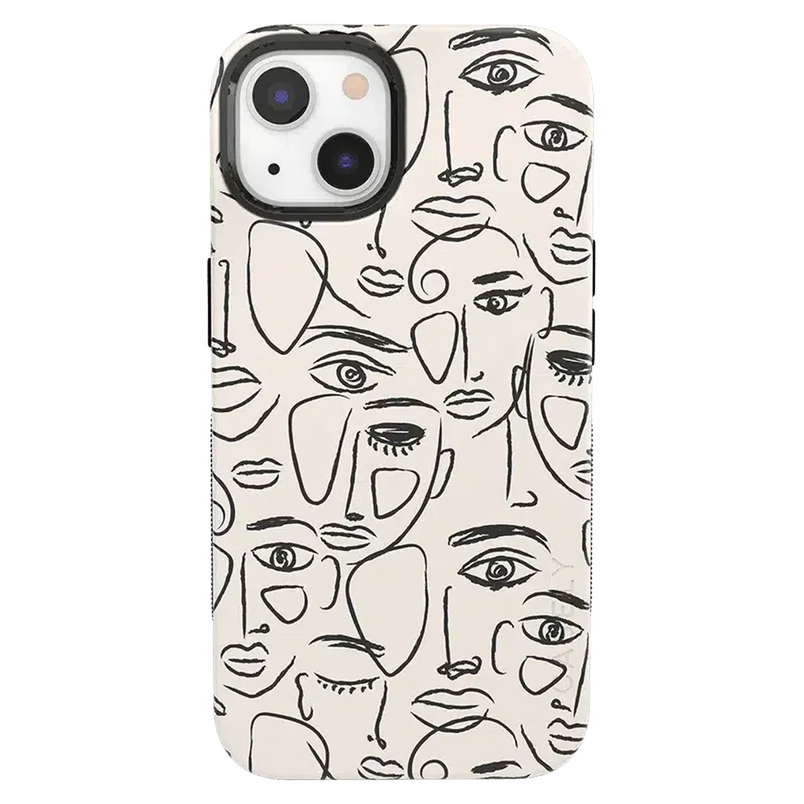 We're All Human | Minimal Face Art Case iPhone Case get.casely Bold + MagSafe® iPhone 13 