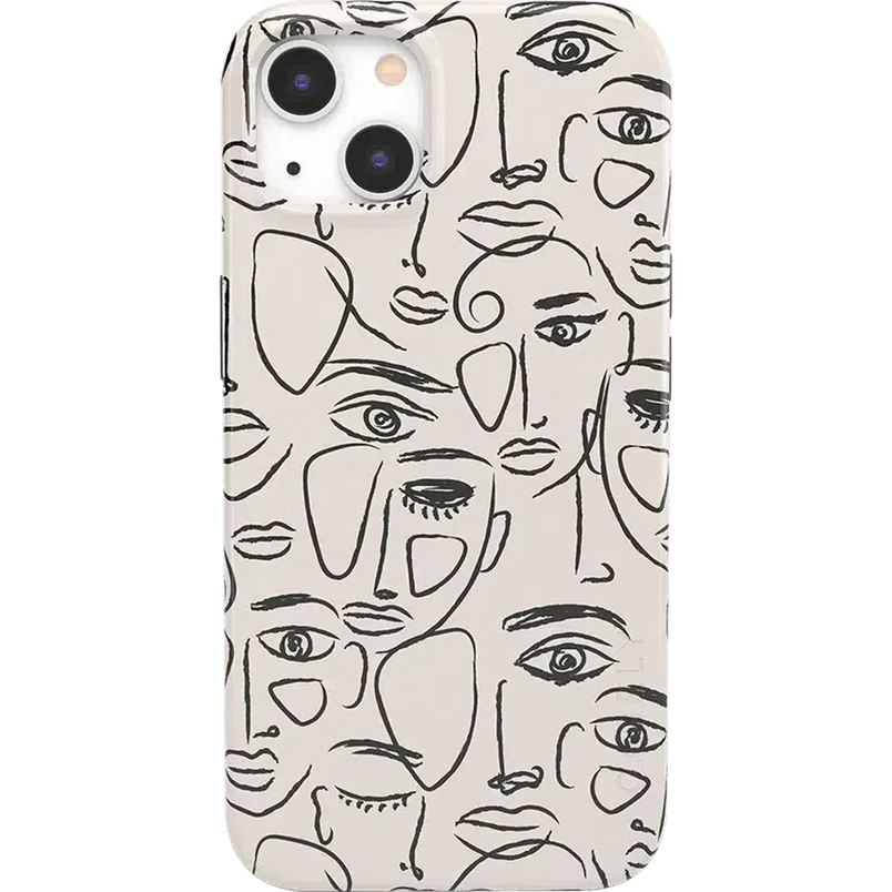 We're All Human | Minimal Face Art Case iPhone Case get.casely Classic + MagSafe® iPhone 13 