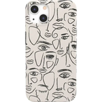 We're All Human | Minimal Face Art Case iPhone Case get.casely Classic + MagSafe® iPhone 13 