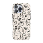 We're All Human | Minimal Face Art Case iPhone Case get.casely Classic + MagSafe® iPhone 16 Pro Max 