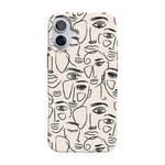 We're All Human | Minimal Face Art Case iPhone Case get.casely Classic + MagSafe® iPhone 16 