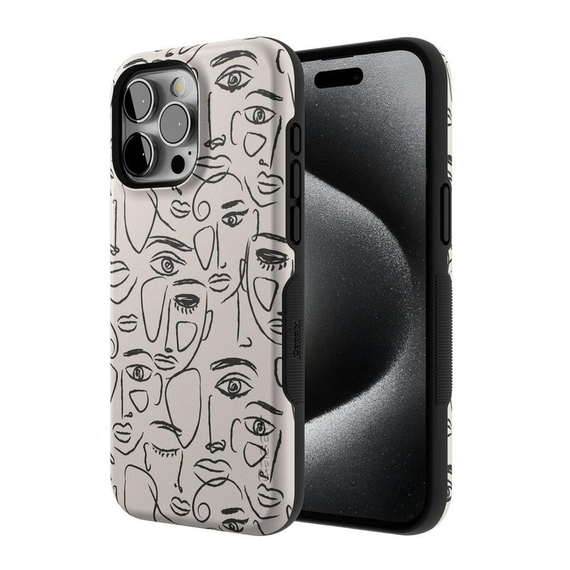 We're All Human | Minimal Face Art Case iPhone Case get.casely 