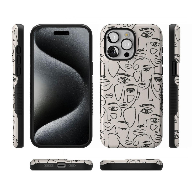 We're All Human | Minimal Face Art Case iPhone Case get.casely 