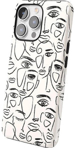 We're All Human | Minimal Face Art Case iPhone Case get.casely 