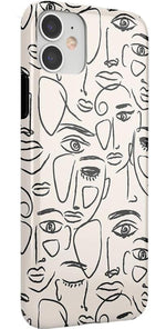 We're All Human | Minimal Face Art Case iPhone Case get.casely