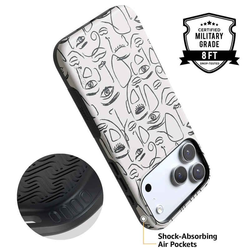 We're All Human | Minimal Face Art Case iPhone Case get.casely 