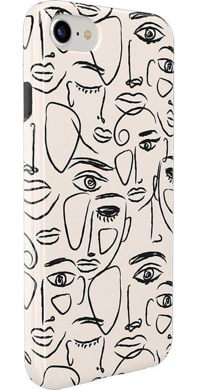 We're All Human | Minimal Face Art Case iPhone Case get.casely