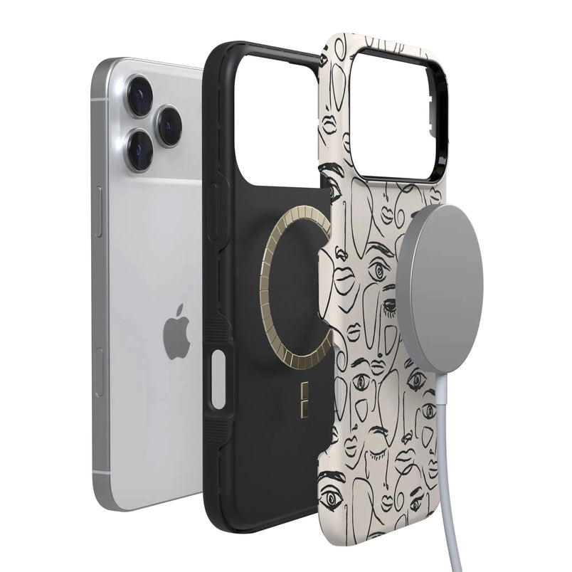 We're All Human | Minimal Face Art Case iPhone Case get.casely 