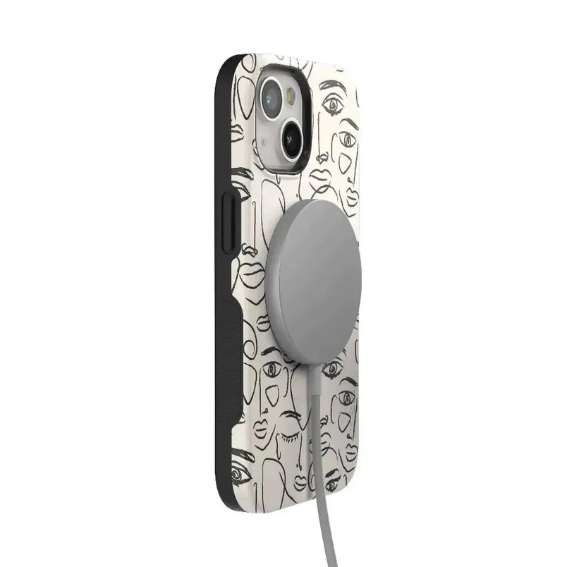 We're All Human | Minimal Face Art Case iPhone Case get.casely 