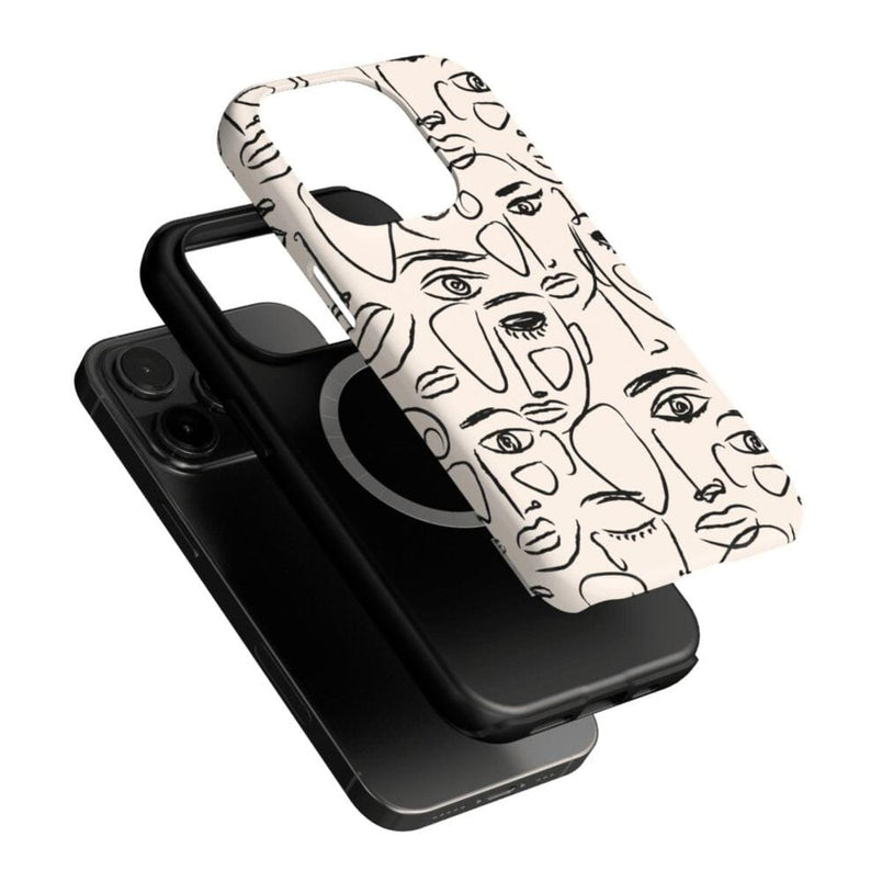 We're All Human | Minimal Face Art Case iPhone Case get.casely 