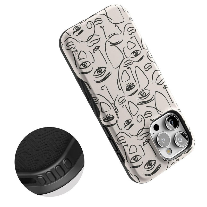 We're All Human | Minimal Face Art Case iPhone Case get.casely 