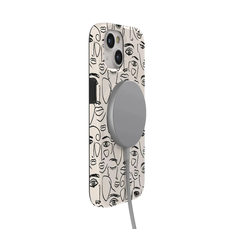 We're All Human | Minimal Face Art Case iPhone Case get.casely 