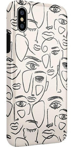 We're All Human | Minimal Face Art Case iPhone Case get.casely
