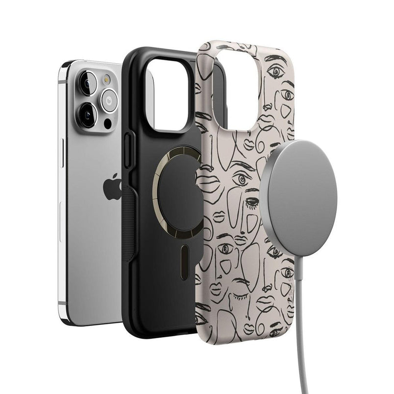 We're All Human | Minimal Face Art Case iPhone Case get.casely 