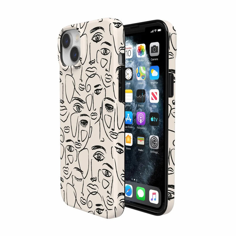 We're All Human | Minimal Face Art Case iPhone Case get.casely 