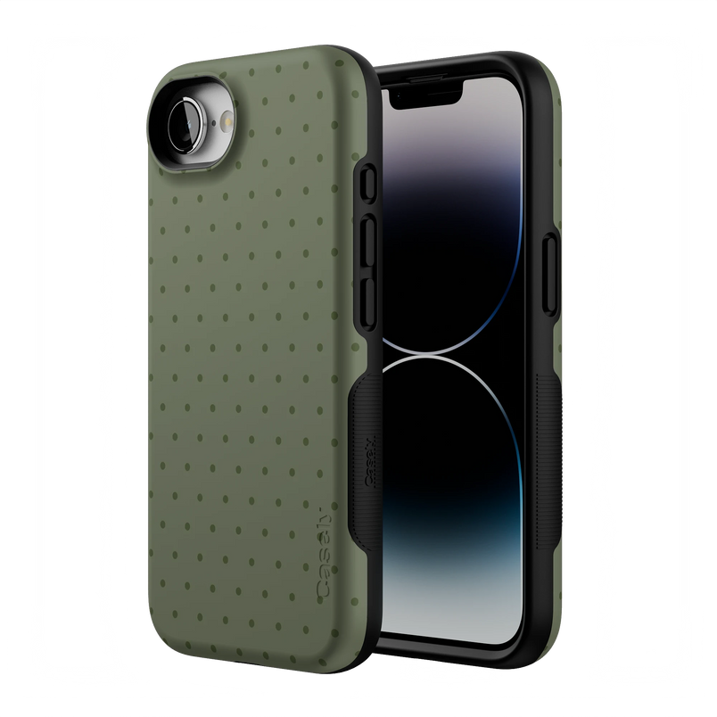 On the Dot | Olive Green Polka Dot Case