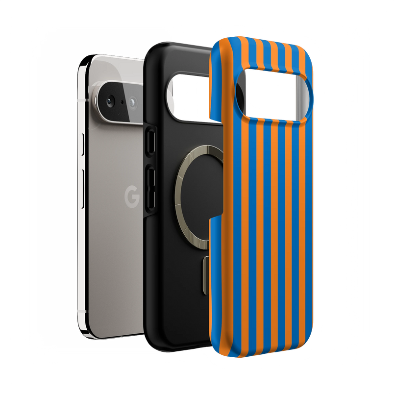 Go New York | Blue & Orange Stripes Case
