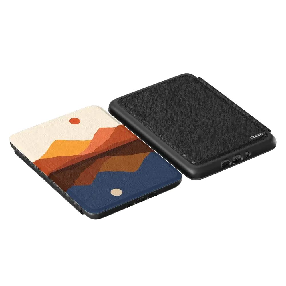 Opposites Attract Day & Night Colorblock Mountains Kindle Case
