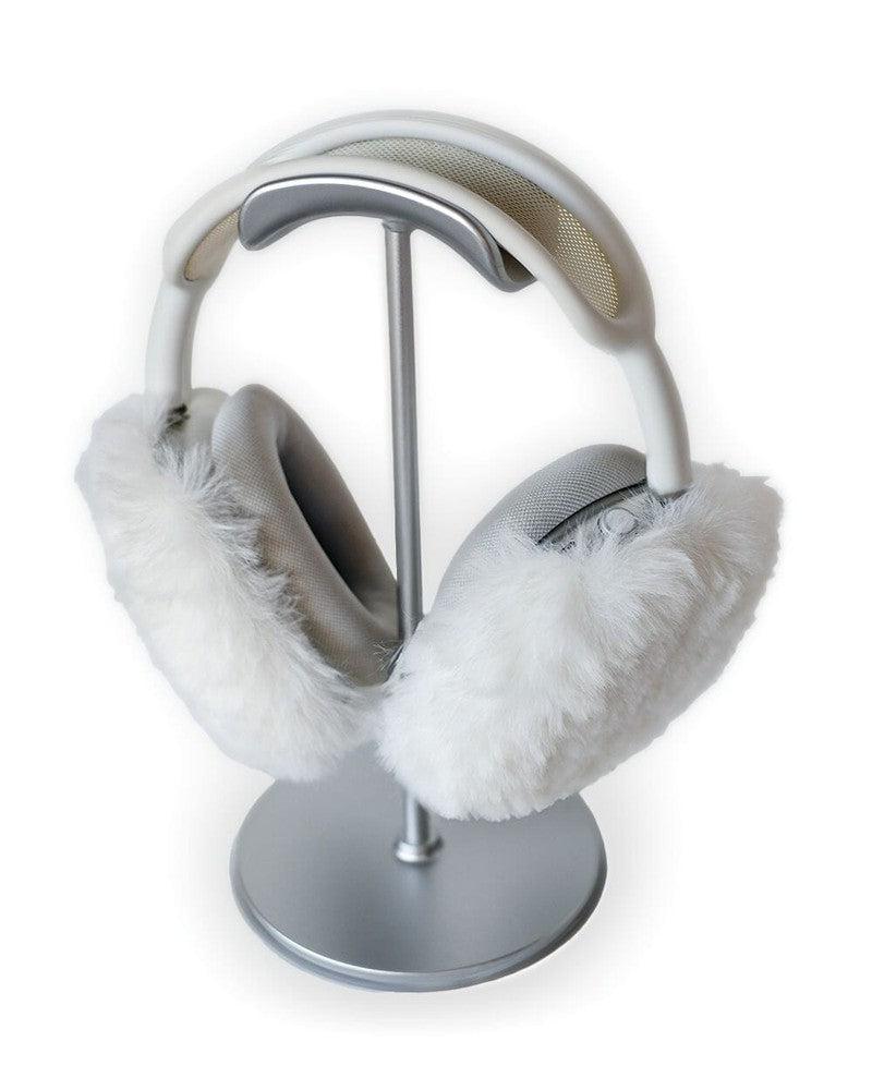 White Fluffy Earmuffs Case for AirPods Max - Thumbnail 2