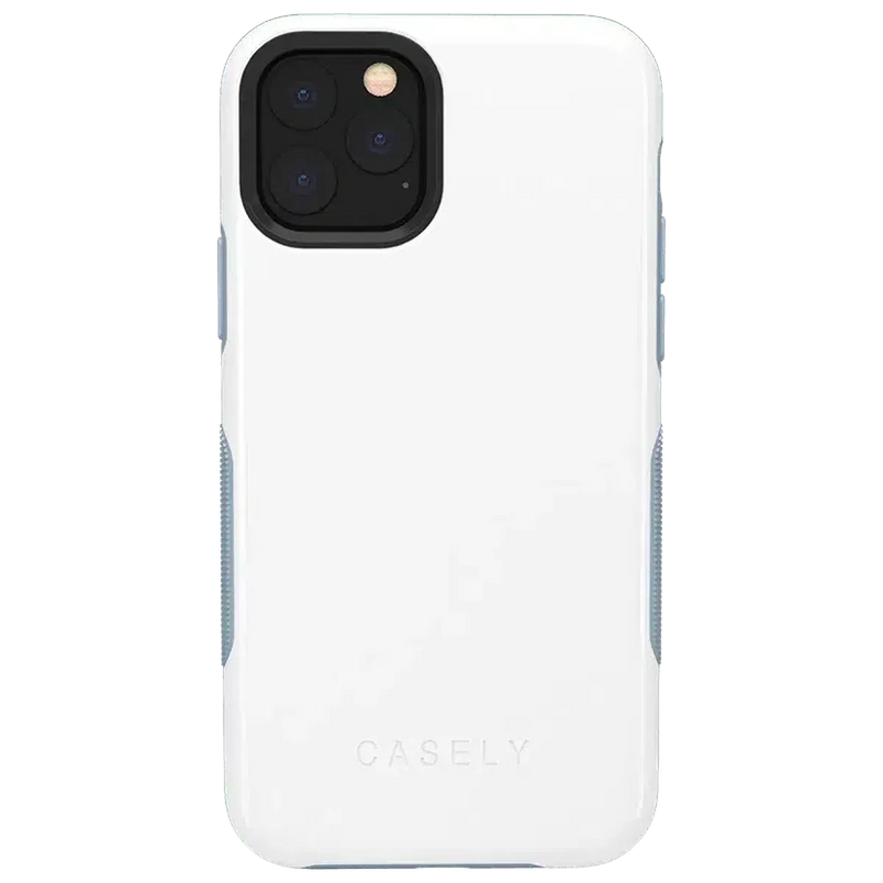 White on Light Blue | Ultra-Protective Bold Case iPhone Case get.casely Bold iPhone 11 Pro 