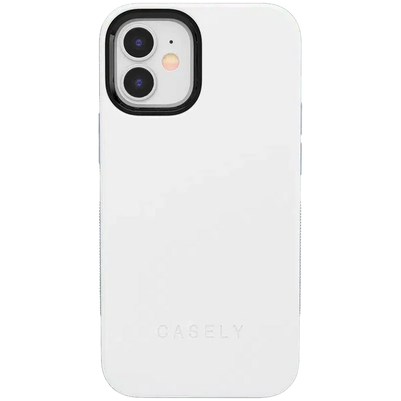 White on Light Blue | Ultra-Protective Bold Case iPhone Case get.casely Bold iPhone 12 Mini 