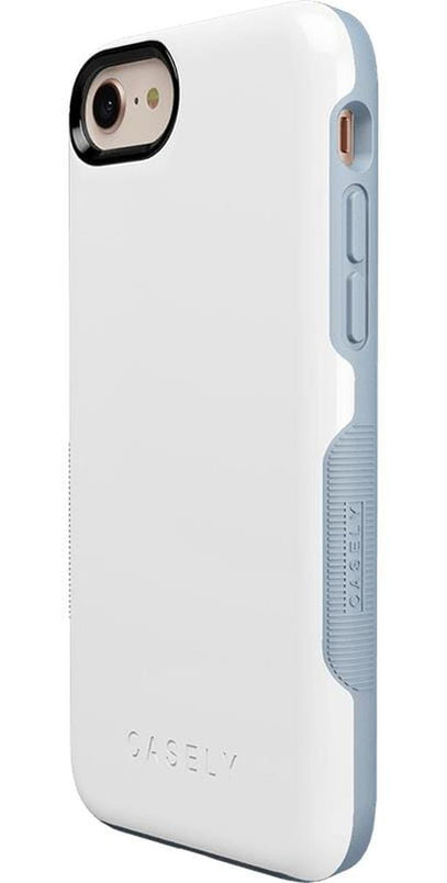 White on Light Blue iPhone Case get.casely 