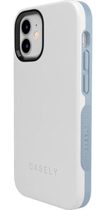 White on Light Blue iPhone Case get.casely 