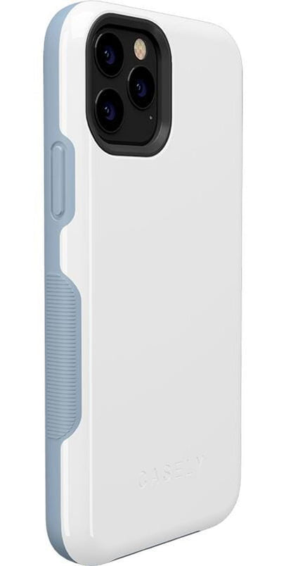 White on Light Blue iPhone Case get.casely 