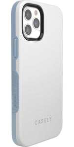 White on Light Blue iPhone Case get.casely 