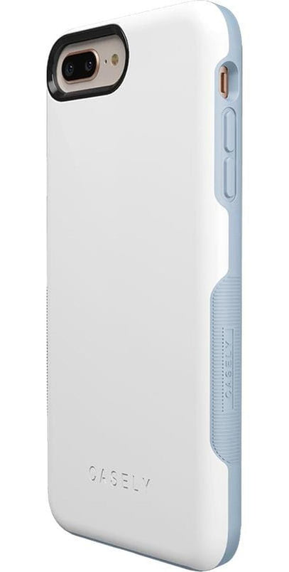 White on Light Blue iPhone Case get.casely 