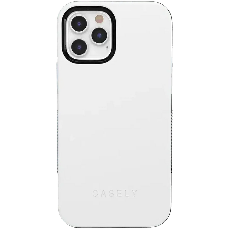 White on Light Blue | Ultra-Protective Bold Case iPhone Case get.casely 
