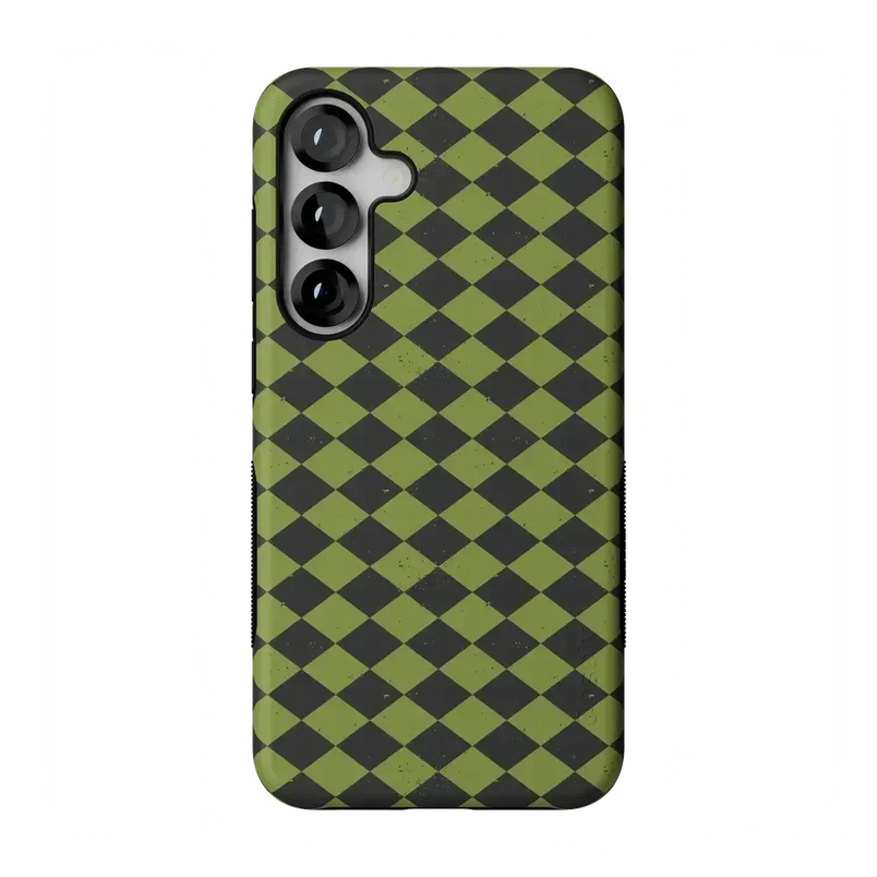 Wicked Hex | Green Checkered Case Phone Case get.casely Bold Flex + MagSafe® Galaxy S25 Plus 