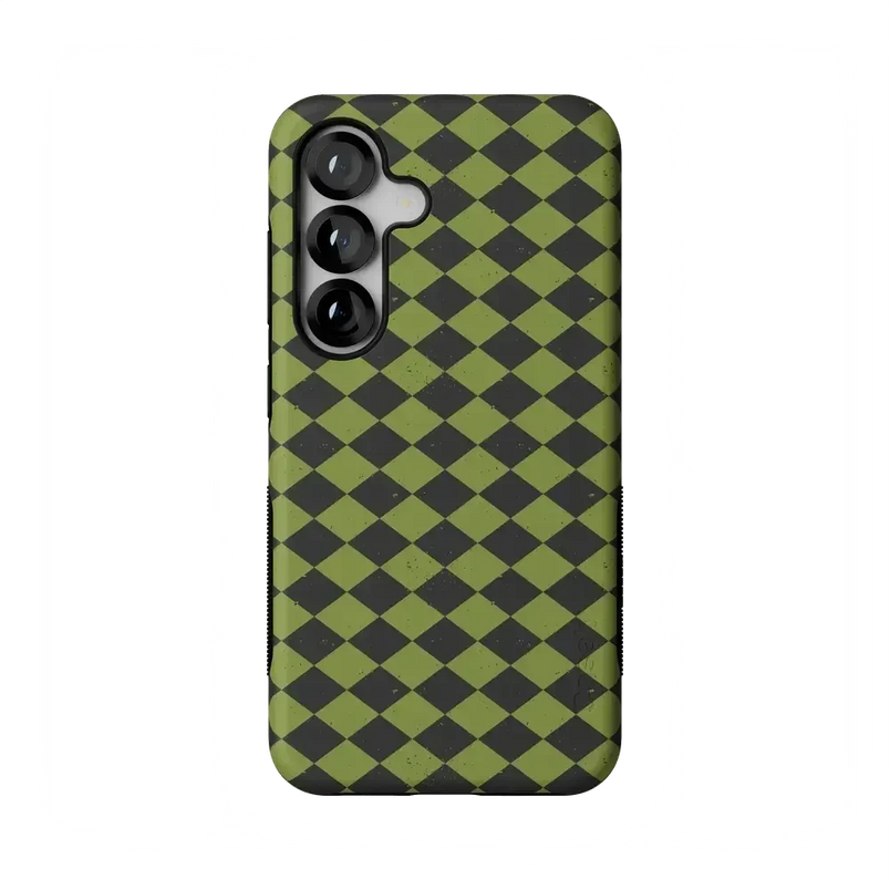 Wicked Hex | Green Checkered Case Phone Case get.casely Bold Flex + MagSafe® Galaxy S25 