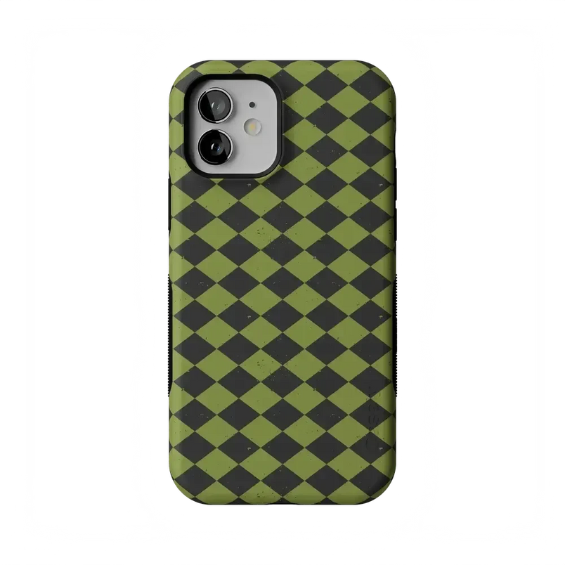 Wicked Hex | Green Checkered Case Phone Case get.casely Bold Flex + MagSafe® iPhone 12 Mini 