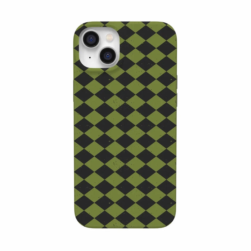 Wicked Hex | Green Checkered Case Phone Case get.casely Classic + MagSafe® iPhone 14 Plus 