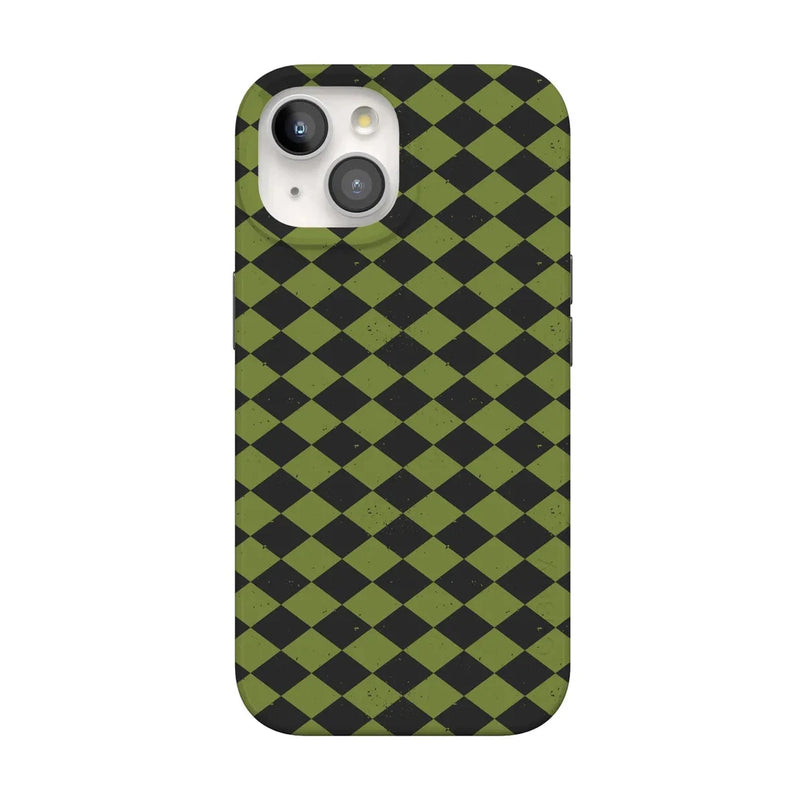 Wicked Hex | Green Checkered Case Phone Case get.casely Classic + MagSafe® iPhone 15 Plus 