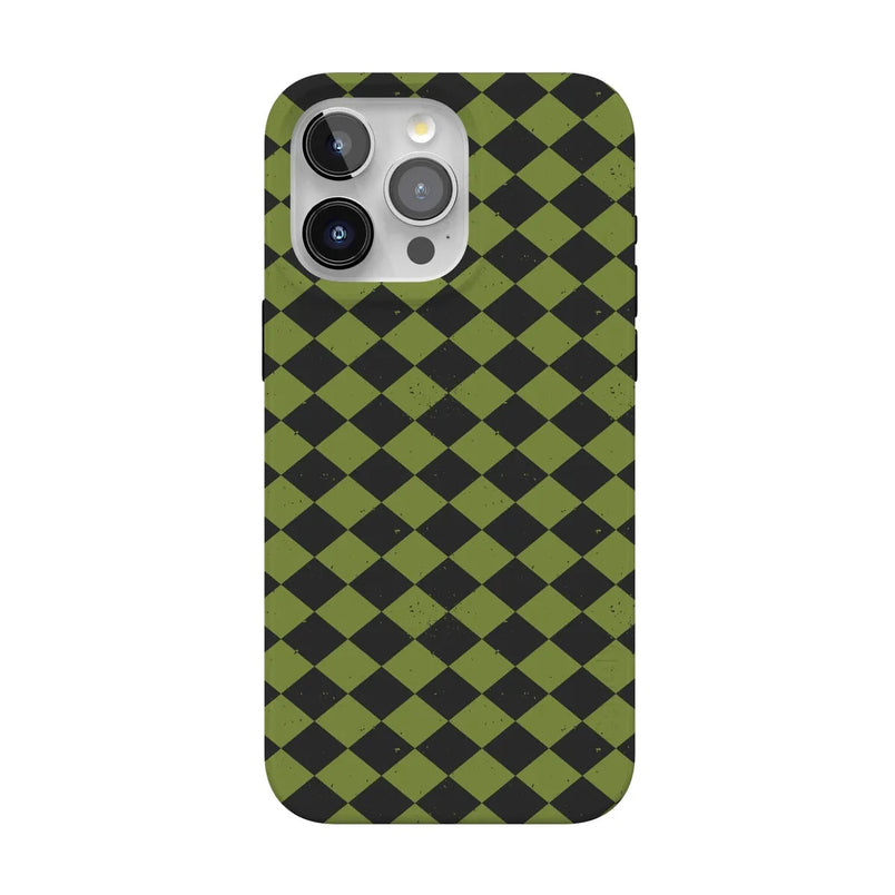 Wicked Hex | Green Checkered Case Phone Case get.casely Classic + MagSafe® iPhone 15 Pro Max 