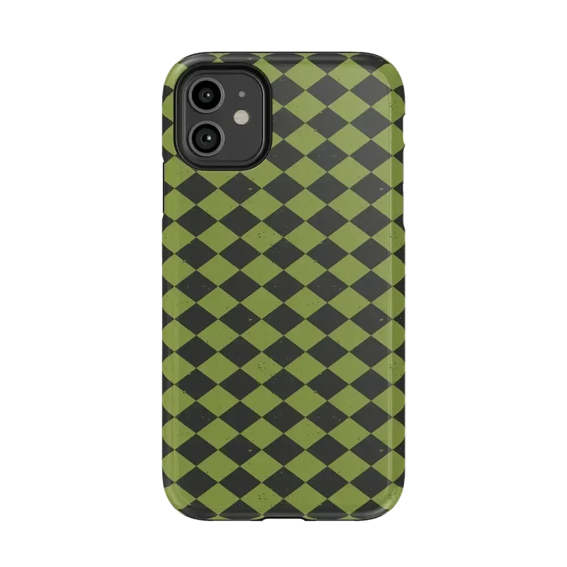 Wicked Hex | Green Checkered Case Phone Case get.casely Essential iPhone 11 