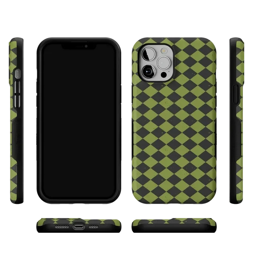 Wicked Hex | Green Checkered Case Phone Case get.casely 