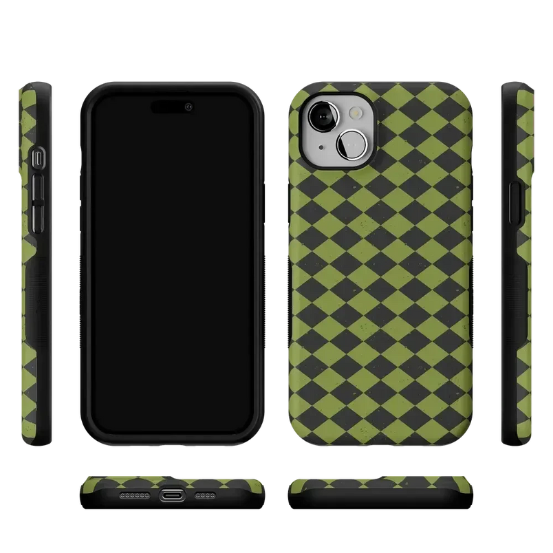 Wicked Hex | Green Checkered Case Phone Case get.casely 