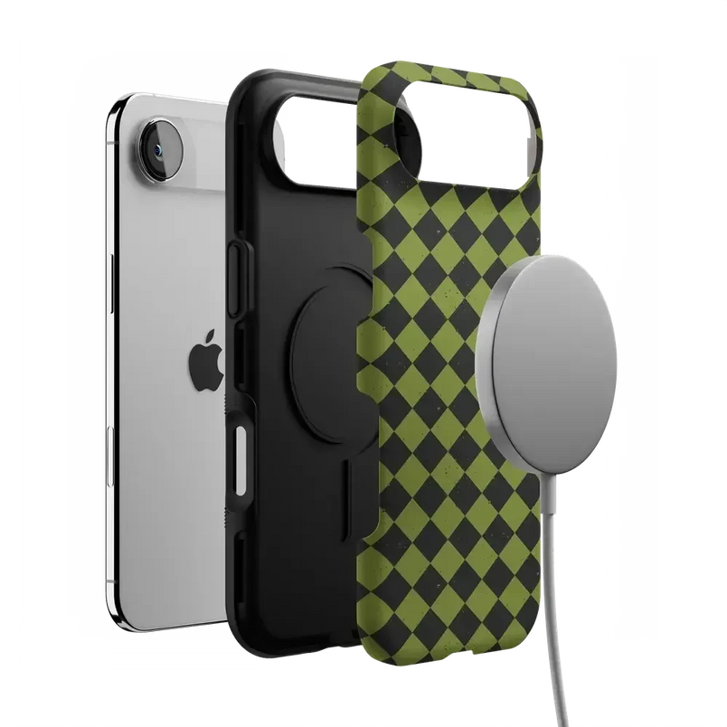 Wicked Hex | Green Checkered Case Phone Case get.casely 