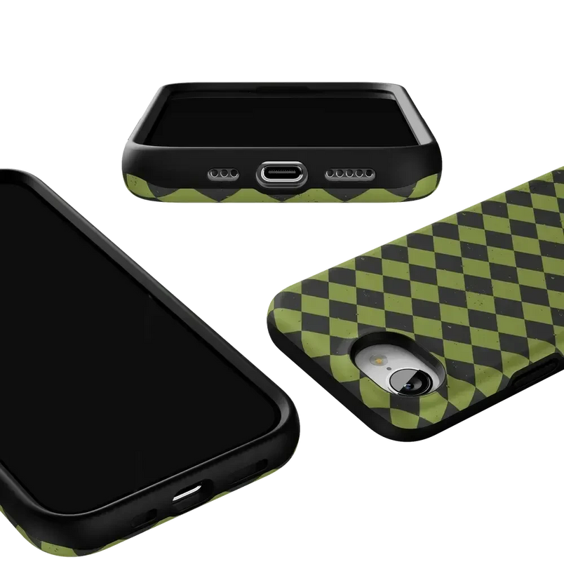 Wicked Hex | Green Checkered Case Phone Case get.casely 