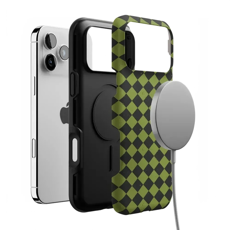 Wicked Hex | Green Checkered Case Phone Case get.casely 