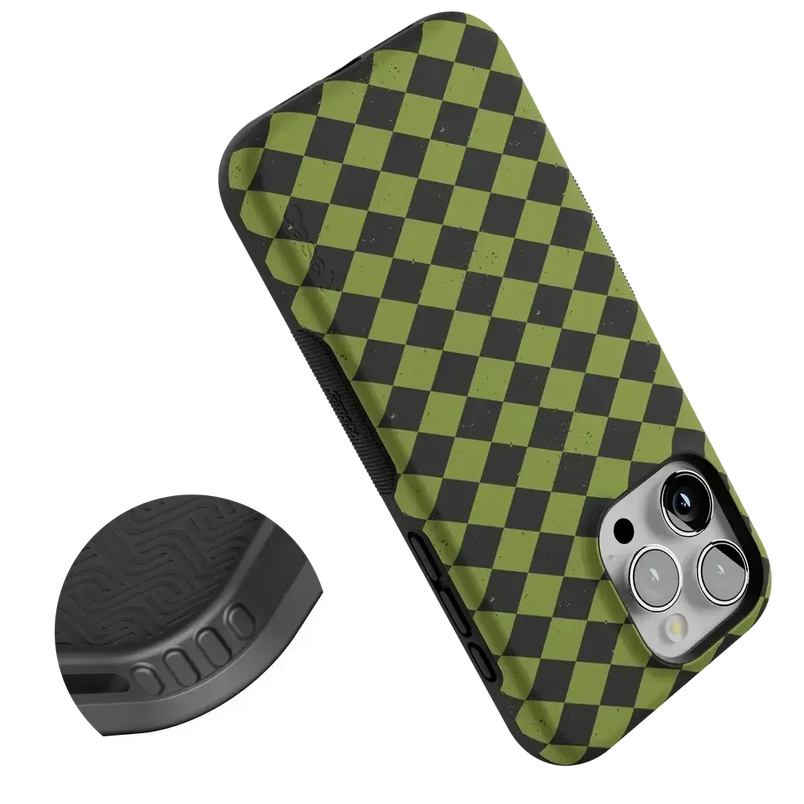 Wicked Hex | Green Checkered Case Phone Case get.casely 