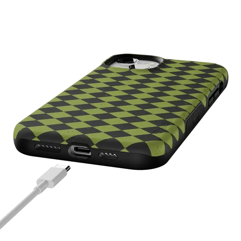 Wicked Hex | Green Checkered Case Phone Case get.casely 