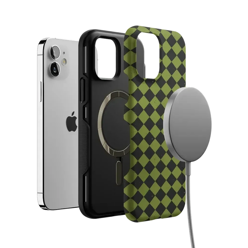 Wicked Hex | Green Checkered Case Phone Case get.casely 