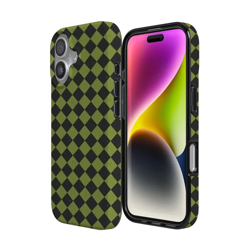 Wicked Hex | Green Checkered Case Phone Case get.casely 