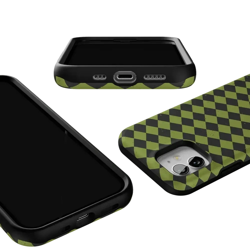 Wicked Hex | Green Checkered Case Phone Case get.casely 